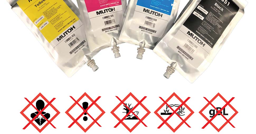 The inks will initially be available for Mutoh’s XpertJet 1641SR Pro device, with more models following later this year.
