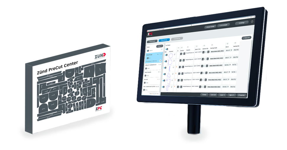 Zünd PreCut Center – ZPC makes cut-file preparation easy and efficient.