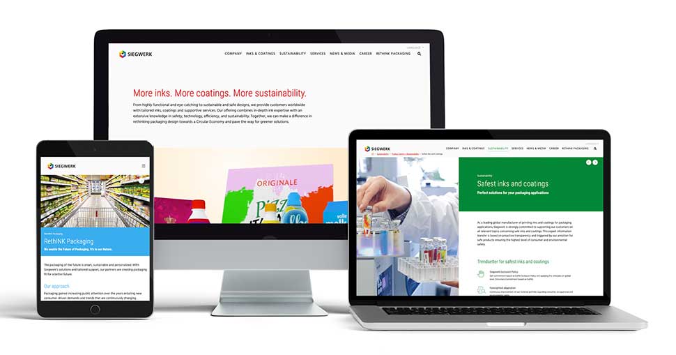 he website relaunch represents another step in Siegwerk’s transformation to a fully circular and digital solutions provider. 